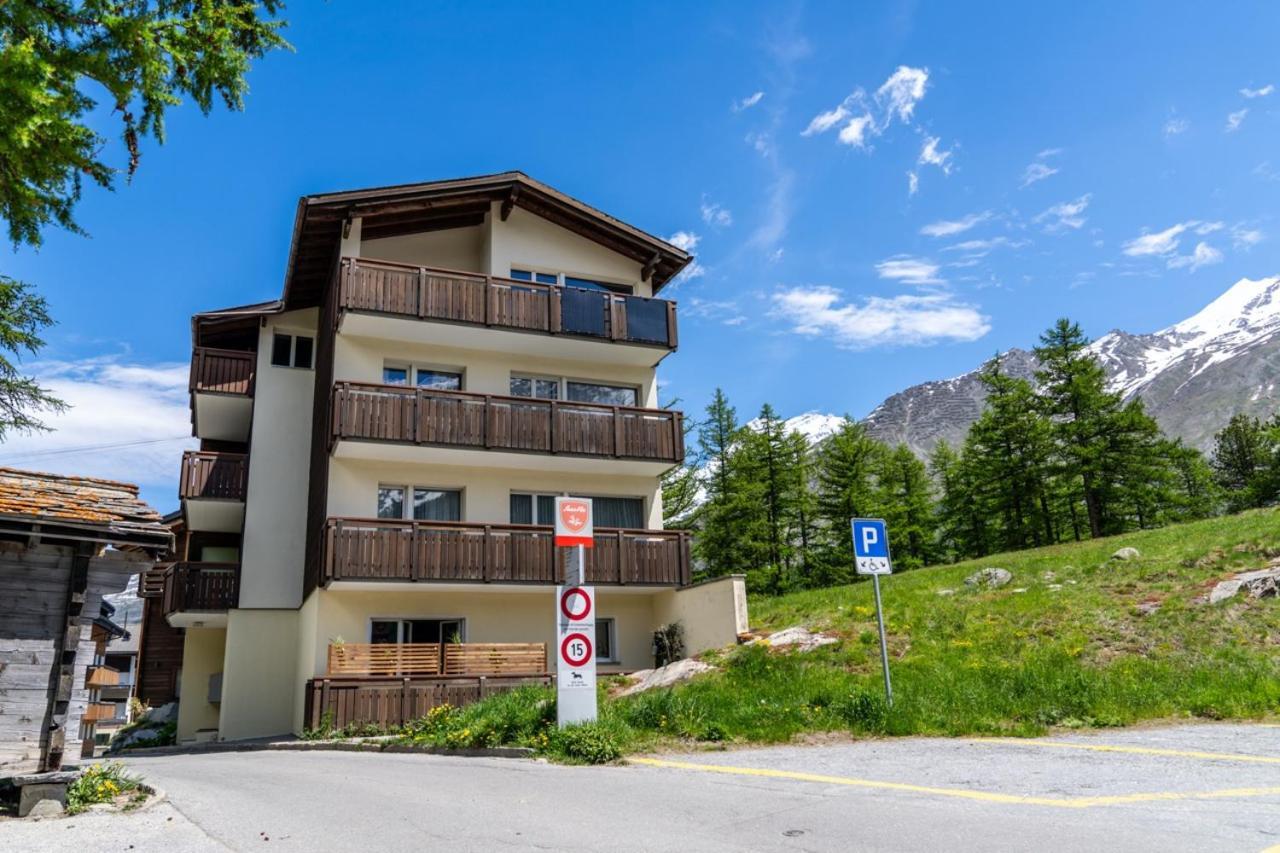 Helles, Chalet-Stil Apartment Mit Allalinblick サース フェー エクステリア 写真